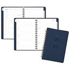 AT-A-GLANCE® Signature Collection™ Weekly/Monthly Planner, 13 Mo., January Start, Wirebound, Navy, 5 3/8" x 8 1/2" (YP200-2019)