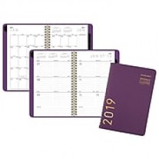 AT-A-GLANCE® Contemporary Weekly/Monthly Planner, 12 Months, January Start, 4 7/8" x 8", Purple (70-108X-59-19)