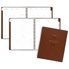 AT-A-GLANCE® Signature Collection™ Weekly/Monthly Planner, 13 Mo., January Start, Distressed Brown, 8 3/8" x 11" (YP905-0919)