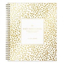 2018-2019 Blue Sky Planner Day Designer Gold Spotty PP 8"H x 10"W Daily/Mthly Wirebound (107928-A19)