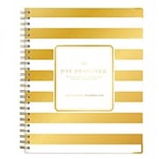 2019 Blue Sky Planner DD Gold Stripe Matte Lam. LGB 7"H x 9"W RY Vertical Monthly Wirebound (112950)