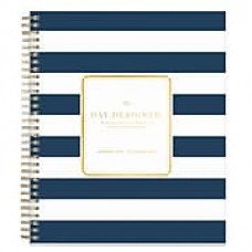 2019 Blue Sky Planner DD Navy Stripe PP 8"H x 10"W RY Daily/Mthly Wirebound (109240)