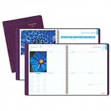 AT-A-GLANCE® DayMinder® Floral Weekly/Monthly Planner, 12 Months, January Start, 8 1/4" x 10 7/8", Purple (G701-59-19)