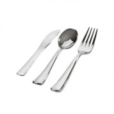 Silver Secrets Plastic Cutlery-Boxed-24 Count Combo uncheck