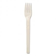 NatureHouse® CPLAWare® Compostable Cutlery, Fork, Crystalized Ingeo® PLA Corn Plastic, White, 1000/Carton (NAHRP05)