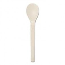 NatureHouse® CPLAWare® Compostable Cutlery, Spoon, Crystalized Ingeo® PLA Corn Plastic, White, 1000/Carton (NAHRP06)