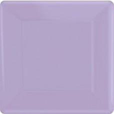 Amscan 7" x 7" Lavender Square Plate, 9/Pack, 20 Per Pack (64020.04)