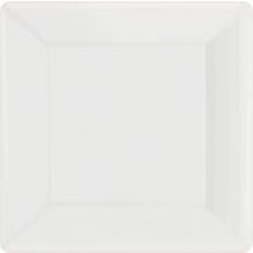 Amscan 7" x 7" White Square Plate, 9/Pack, 20 Per Pack (64020.08)