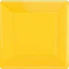 Amscan 7"x 7" Yellow Sunshine Square Plate, 9/Pack, 20 Per Pack (64020.09)