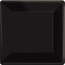 Amscan 7"x 7" Jet Black Square Plate, 9/Pack, 20 Per Pack (64020.1)