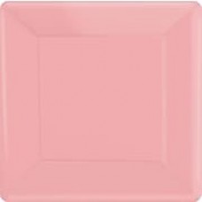 Amscan 7" x 7" Pink Square Plate, 9/Pack, 20 Per Pack (64020.109)