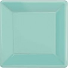 Amscan 7"x 7" Robins Egg Blue Square Plate, 9/Pack, 20 Per Pack (64020.121)