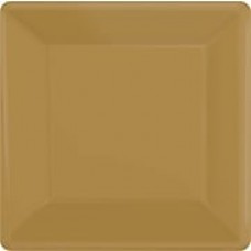 Amscan 7"x 7" Gold Square Plate, 9/Pack, 20 Per Pack (64020.19)