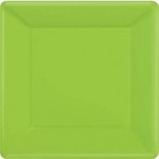 Amscan 7" x 7" Kiwi Square Plate, 9/Pack, 20 Per Pack (64020.53)