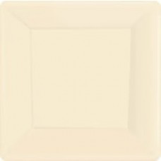 Amscan 7" x 7" Vanilla Creme Square Plate, 9/Pack, 20 Per Pack (64020.57)