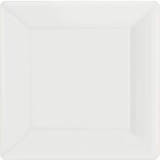 Amscan 10" x 10" White Square Plate, 4/Pack, 20 Per Pack (69920.08)