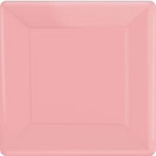 Amscan 10" x 10" Pink Square Plate, 4/Pack, 20 Per Pack (69920.109)