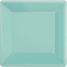 Amscan 10" x 10" Robins Egg Blue Square Plate, 4/Pack, 20 Per Pack (69920.121)