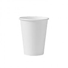 SOLO® 412WN Single Sided Poly Paper Hot Cup, 12 oz. White, 1,000/Carton