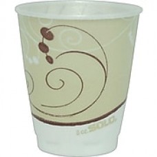 Solo® Symphony® Styrofoam Hot & Cold Cups, 8 Oz., Design, 300/Ct