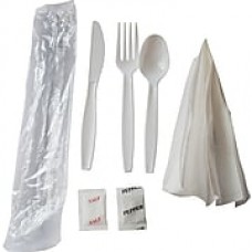 Berkley Square Heavy-Duty Plastic Cutlery Kit, 250/Pack