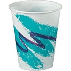 Solo® Jazz® Treated Wax Paper Cold Cups, 7 Oz., Design, 2,000/Ct