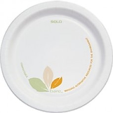 Bare Paper Dinnerware, 6" Plate, Green/Tan, 500/Ct