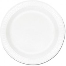 Dart ® Concorde ® Non-Laminated Round Foam Plate, 10 1/4"(Dia), White, 500/Carton