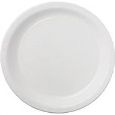 Dixie® Clay Coated Round Paper Plate, White, 8.5", 500/Carton