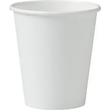 Solo Single-Sided Poly Paper Hot Cups, 6oz, White, 50/Pack, 20 Packs/Carton