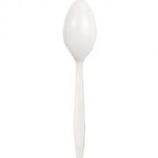 Boardwalk® Mediumweight Polystyrene Cutlery, Teaspoon, Polystyrene, White, 1000/Carton (CTSPOON)