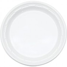 Dart® Famous Service Impact Plastic Dinnerware, Plate, 10 1/4" dia, White, 500/Carton500/Carton