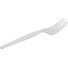 Dixie® Heavy-Weight Polystyrene Plastic Fork by GP PRO, White, 1000/Pack (FH217)