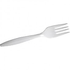 Dixie® Medium-Weight Polypropylene Plastic Fork by GP PRO, White, 1000/Pack