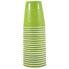 JAM Paper® Plastic Cups, 12 oz, Lime Green, 200/box (2255520704b)