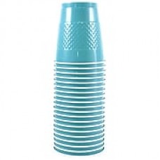 JAM Paper® Plastic Cups, 12 oz, Sea Blue, 200/box (2255520702b)