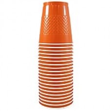 JAM Paper® Plastic Cups, 12 oz, Orange, 200/box (2255520706b)