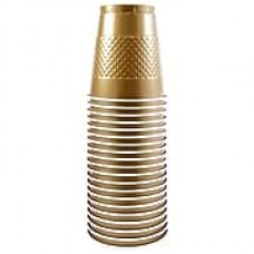 JAM Paper® Plastic Cups, 12 oz, Gold, 200/box (255525363b)