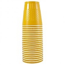 JAM Paper® Plastic Cups, 12 oz, Yellow, 200/box (255523919b)