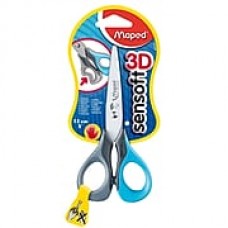 Maped USA Sensoft 3D Scissors, Blunt Tip, 5", Assorted Colors, 12 packs of 1 (MAP693500)