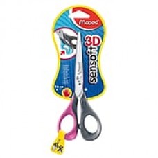 Maped USA Sensoft 3D Scissors, Blunt Tip, 6.33", Assorted Colors, 12 packs of 1 (MAP696510)