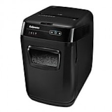 Fellowes® AutoMax  130C 130 Sheets Cross Cut Hands Free Auto Paper Shredder, Black