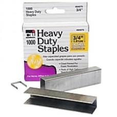 Charles Leonard Extra Heavy Duty Staples, 3/4", 1000 per box, bundle of 10 boxes (CHL84075)