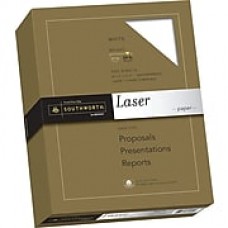 Southworth 25% Cotton Laser Paper, 8.5" x 11", 24 lb., Smooth Finish, White, 500 Sheets/Box (31-720-10)