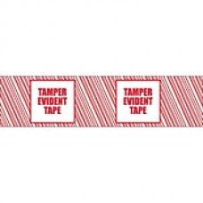 Tape Logic 2" x 110 yds. x 2.5 mil "TAMPER EVIDENT" Security Tape,  Red/White, 36/Carton