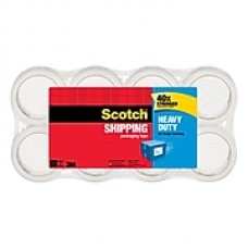 Scotch® Heavy Duty Shipping Packing Tape, 55 yds., Clear, 8 Rolls/Pack (3850-6-2BR)