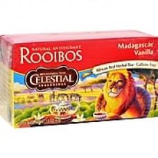 Celestial Seasonings Red Tea Caffeine Free Madagascar Vanilla - 20 Tea Bags - Case of 6