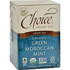 Choice Organic Teas Green Moroccan Mint Tea - 16 Tea Bags - Case of 6