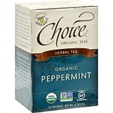 Choice Organic Teas Peppermint Herb Tea - 16 Tea Bags - Case of 6