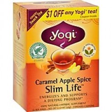 Yogi Snack Tea 100% Natural Tea Caramel Apple Spice - 16 Tea Bags - Case of 6